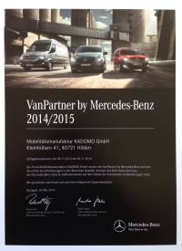 KADOMO ist VanPartner 2014/2015