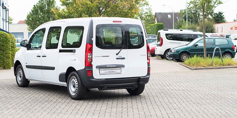 Mercedes Benz Citan Rolli-In® Heckansicht geschlossen Mercedes Benz Citan Rolli-In® Heckansicht geschlossen