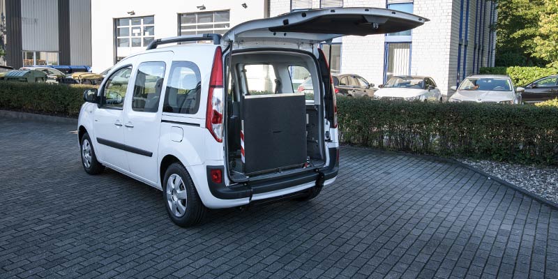 Renault Kangoo Rolli-In® Seitenansicht - Rampe oben Renault Kangoo Rolli-In® Seitenansicht - Rampe oben